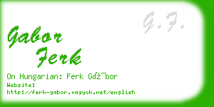 gabor ferk business card